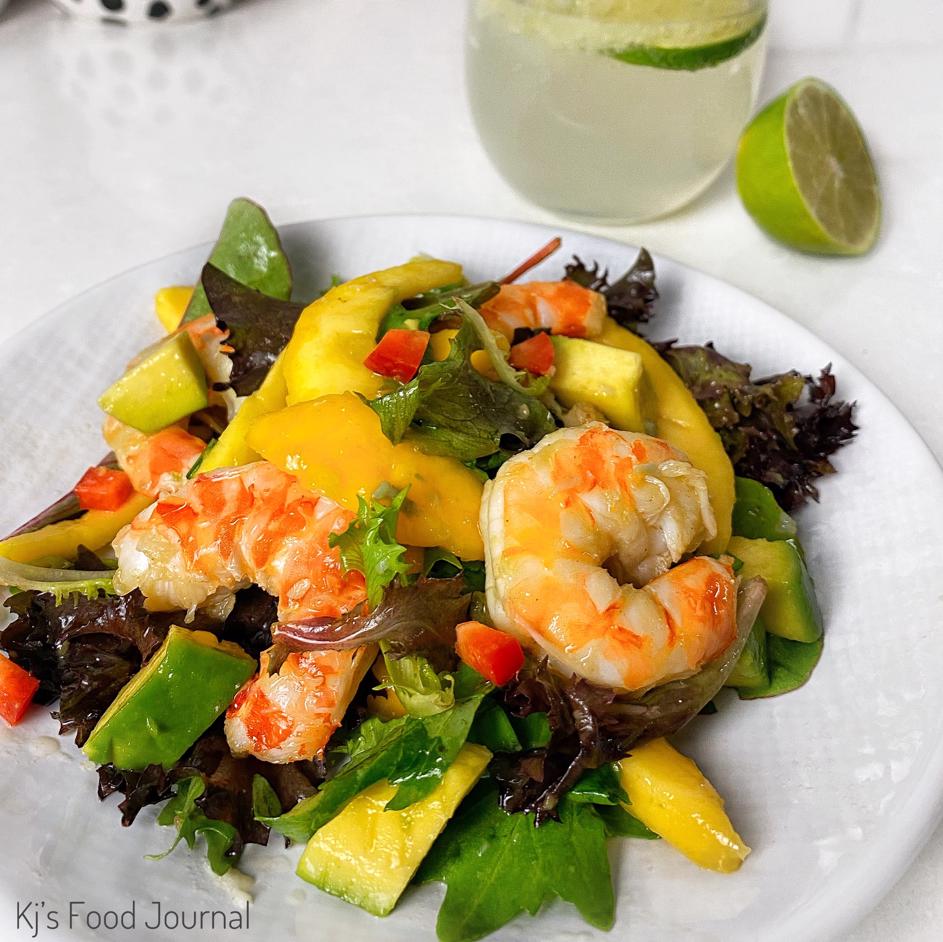 Prawn, Mango & Avocado Salad - Kj's Food Journal